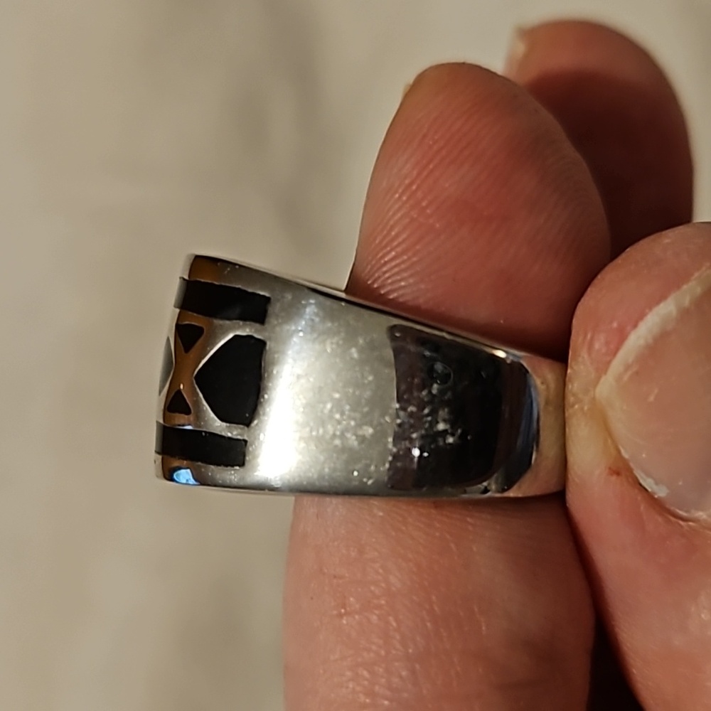 Stainless Square Mens ring - Picture 3 of 6